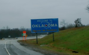 Oklahoma, where the winds come swiftly across the interstate!