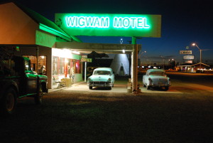This was the sixth wigwam hotel built on Route 66