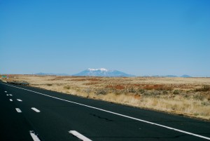 Flat and dirty, with the exception of the beautiful San Fransisco Peaks in the background.